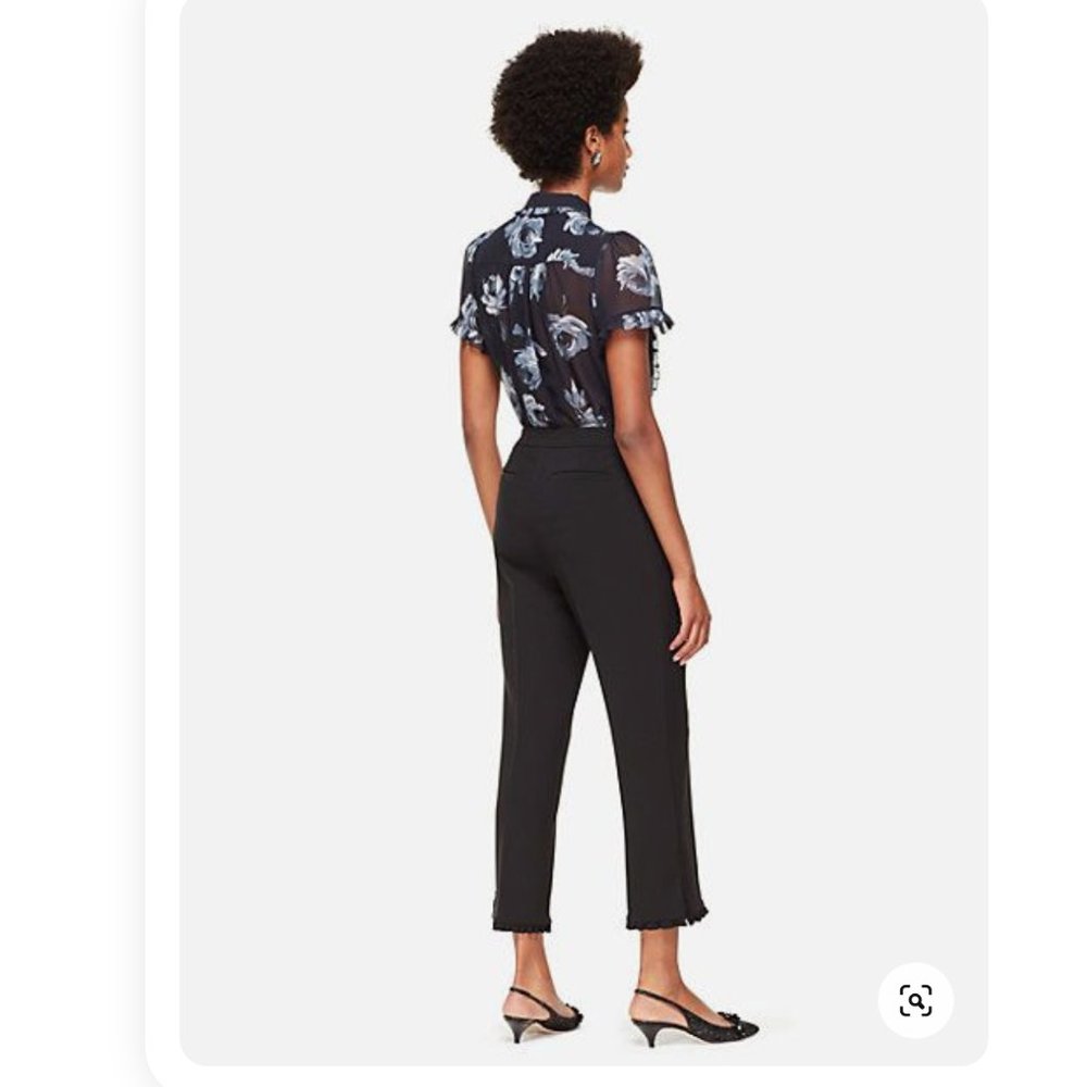 KATE SPADE ruffle trim cigarette pant